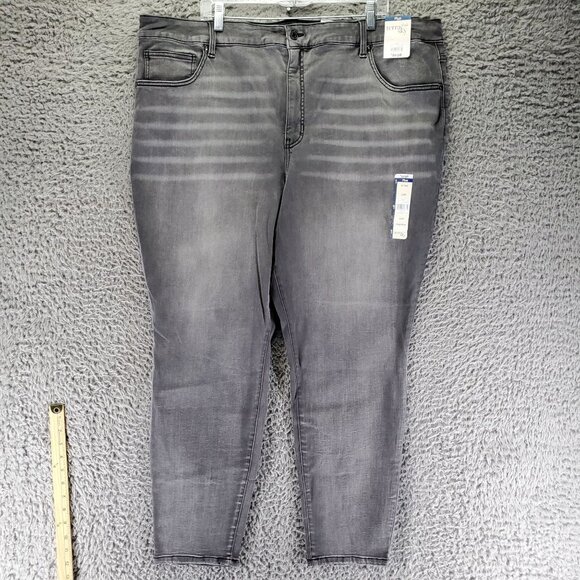 Terra & Sky Jeans Womens 24W Grey Skinny High Rise Stretch Denim *NWT* - Picture 1 of 14